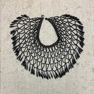 Elegant Black Beaded Necklace